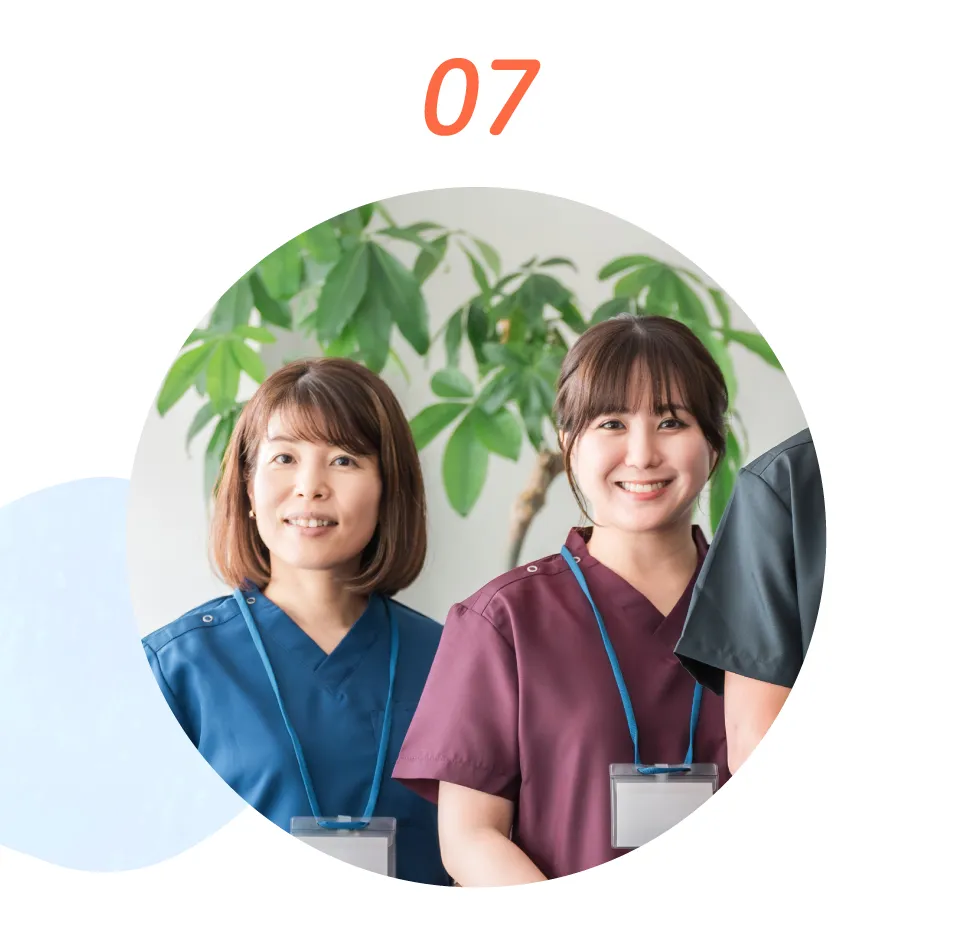 24時間体制で看護師があらゆる医療行為に対応