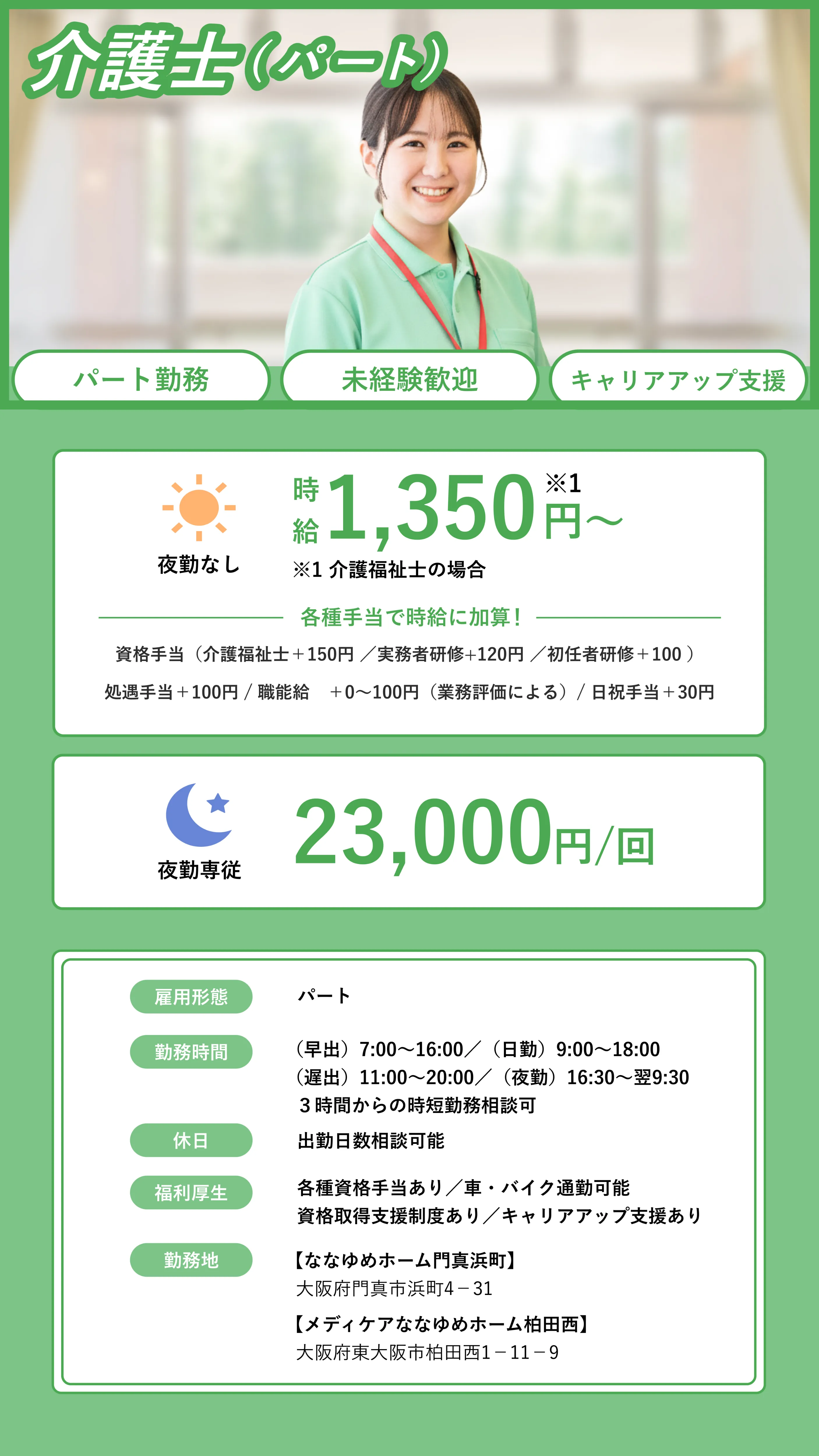 介護士パートの待遇画像